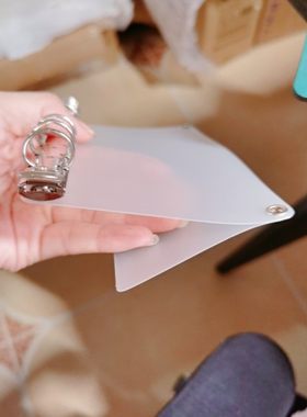 二折A7A8A9插板定制侧插两折双层pvc垫板隔板活页夹手帐书衣