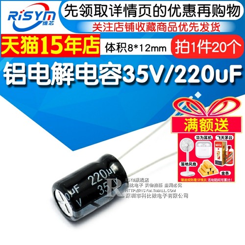 risym电解电容体积铝电解电容器