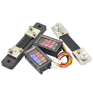 DC电流电压表头模块 LED直流数字电流电压表双显示0-100V10A板