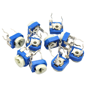 蓝白可调电阻器卧式立式可变10K 1K2K1M 20/50 100欧500 102 203