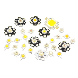 高亮大功率1W3W5W发光二极管小LED灯珠粒手电筒灯珠强光正白蓝光