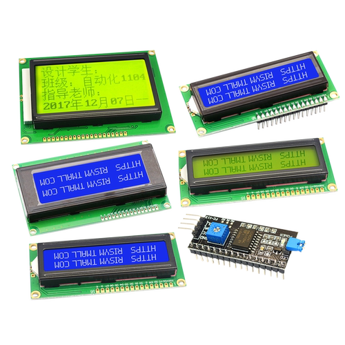 LCD1602A 12864 2004蓝屏黄绿屏背光LCD显示屏3.3V 5V液晶屏幕diy