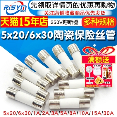 5x20mm6*30MM陶瓷保险丝管