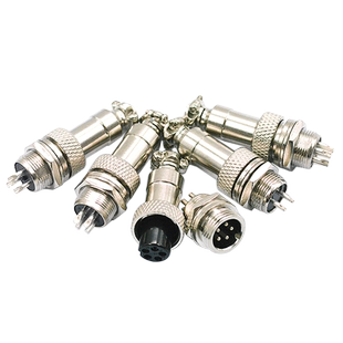 航空插头12MM GX12 2芯3芯4芯5芯7芯 插座航空插头 接插件连接器