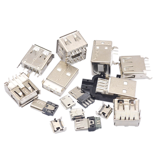 USB母头母座公头type-c接口方口MICRO接头插座A型B连接器MINI-USB