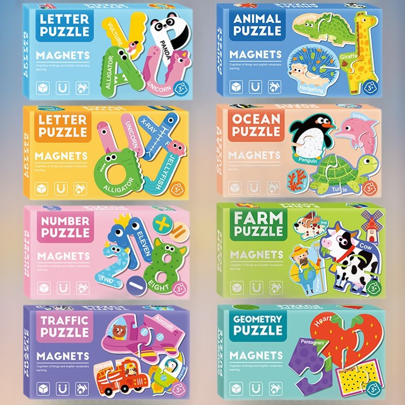 动物玩具益智认知儿童立体拼图磁性纸制早教拼板磁力数字英文拼接,玩具/童车/益智/积木/模型,拼图/拼板,淘宝优惠券,粉丝福利购,淘宝优惠卷