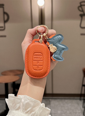 适用本田钥匙套型格crv10代雅阁11代思域皓影飞度凌派缤智牛皮