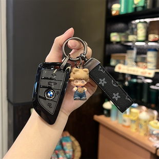 适用宝马5系车钥匙套3系i3i5刀锋325lix1x2x3x5壳530ligt男女可爱