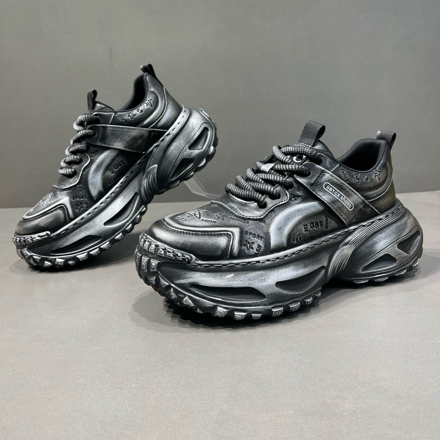 海丽男鞋春季厚底增高街拍休闲鞋舒适透气不臭脚发型师牛皮老爹鞋,流行男鞋,老爹鞋,淘宝优惠券,粉丝福利购,淘宝优惠卷