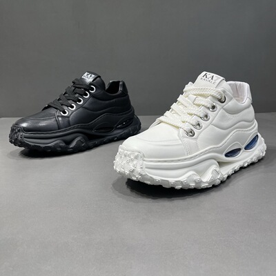 海丽男士春季气垫增高牛皮休闲鞋