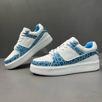 海丽男鞋秋季厚底增高休闲板鞋