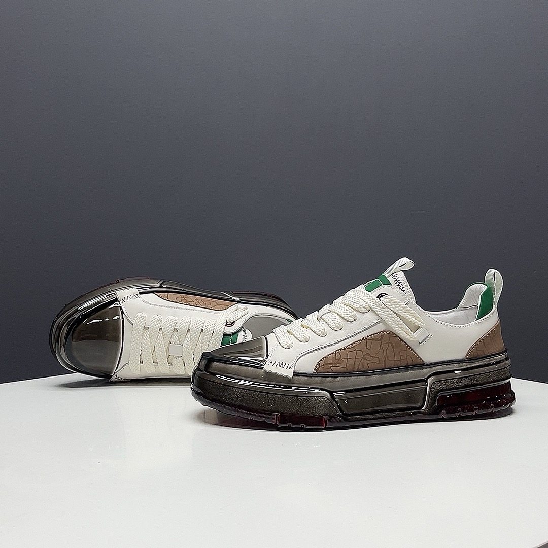 海丽男鞋春季滴胶厚底增高休闲鞋轻奢高级感不臭脚牛皮个性潮板鞋,流行男鞋,休闲板鞋,淘宝优惠券,粉丝福利购,淘宝优惠卷