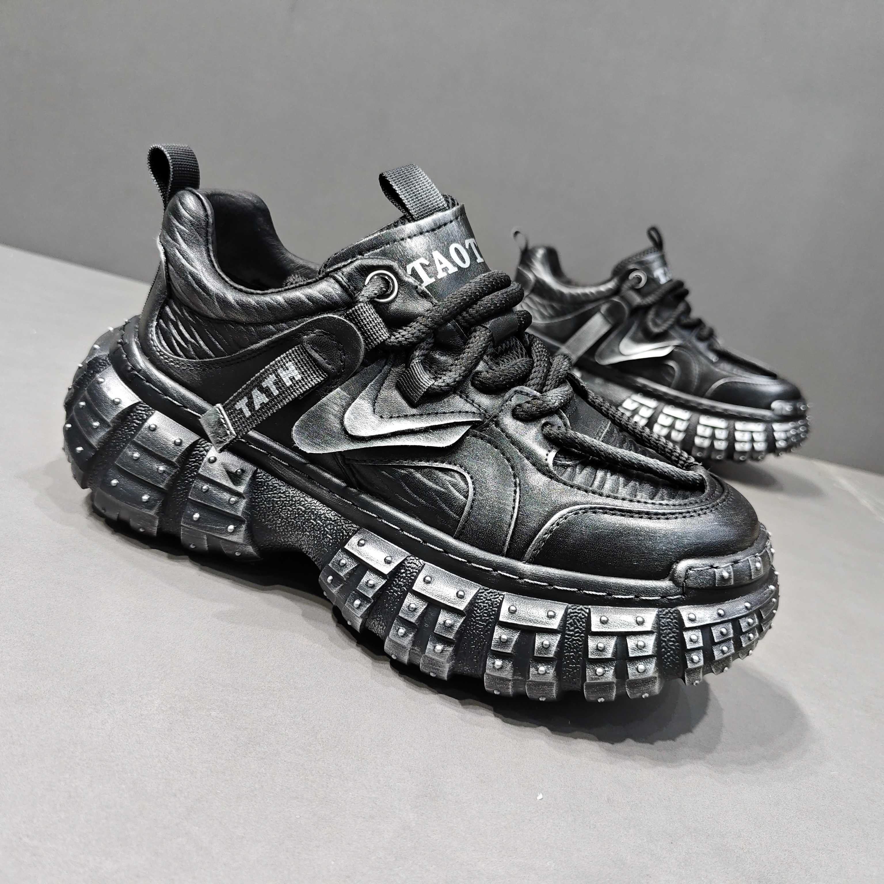 海丽男鞋秋冬系带休闲鞋厚底增高耐磨舒适嘻哈轻奢牛皮个性老爹鞋,流行男鞋,老爹鞋,淘宝优惠券,粉丝福利购,淘宝优惠卷