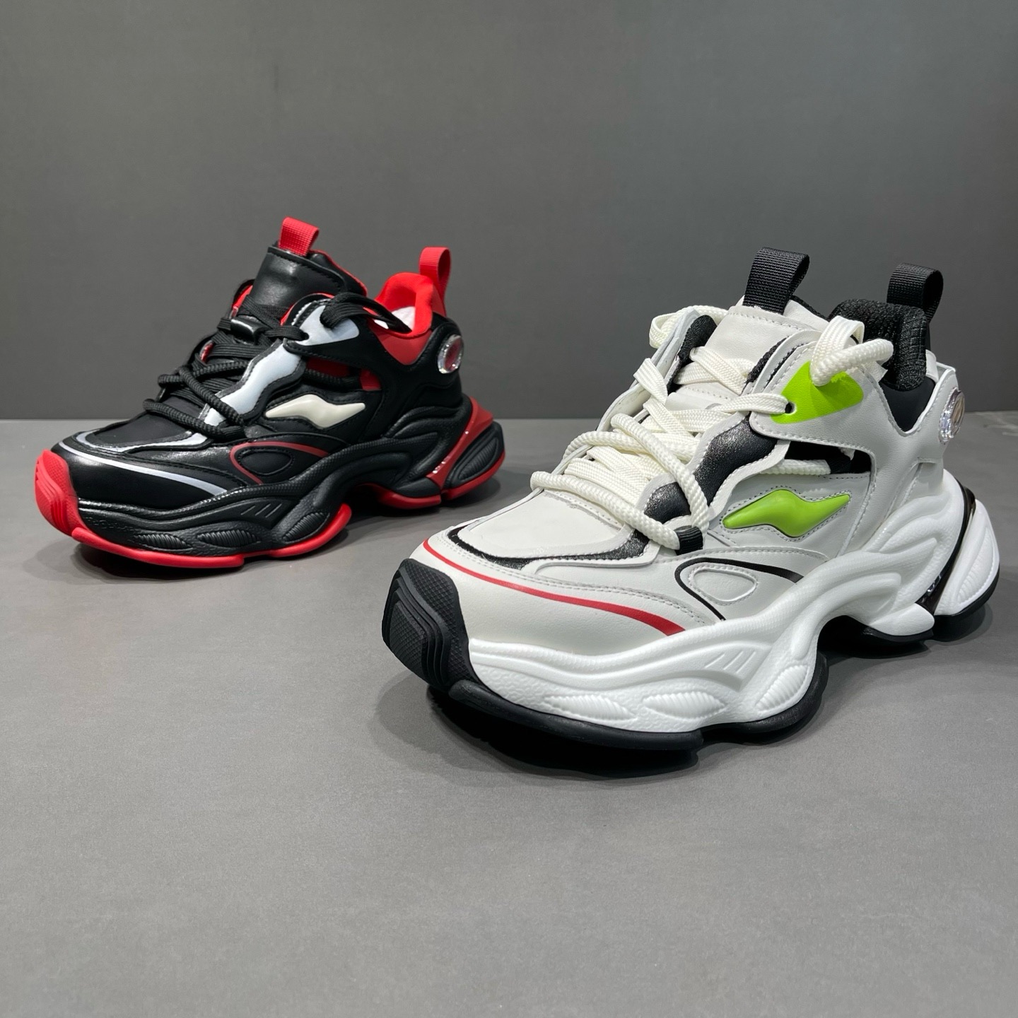 海丽男鞋秋冬增高牛皮老爹鞋街拍