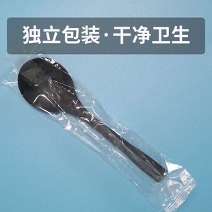 塑料商用外卖汤勺长柄甜品勺水果捞快餐调羹 一次性勺子单独包装