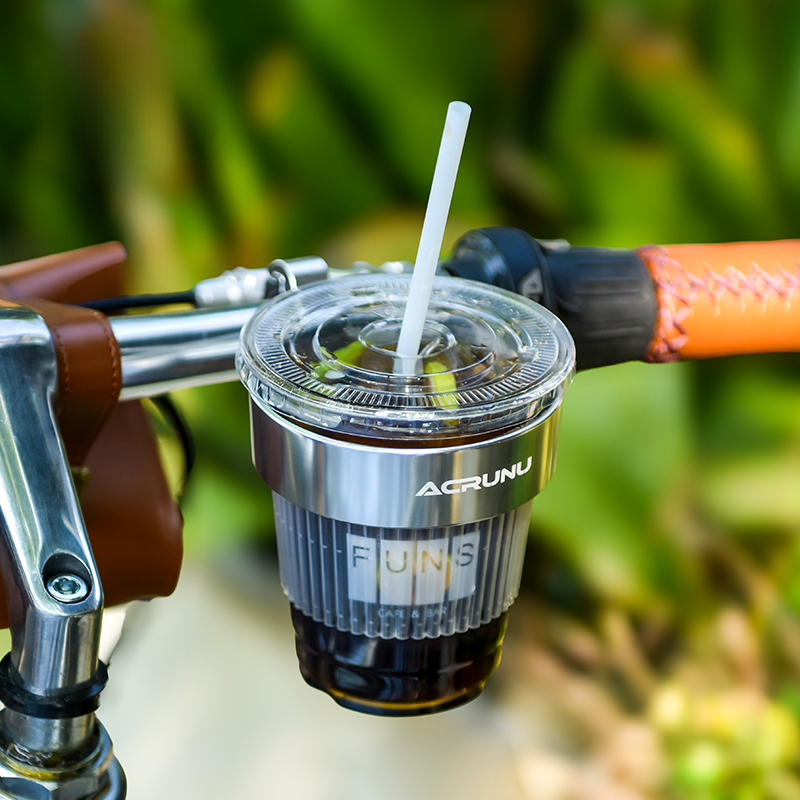 自行车咖啡杯支架小布折叠车奶茶杯托架水杯架车把水壶架