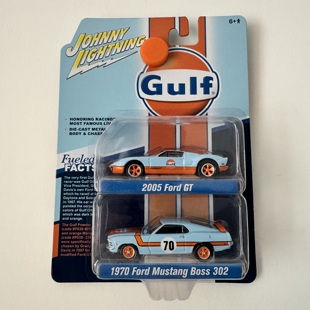 1:64 乔尼闪电 2005Ford GT&1970 Ford Mustang Boss302 GULF石油