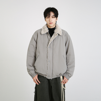 NineteenAutumn冬季新款座山雕外套棉服情侣翻领宽松棉衣潮牌男女