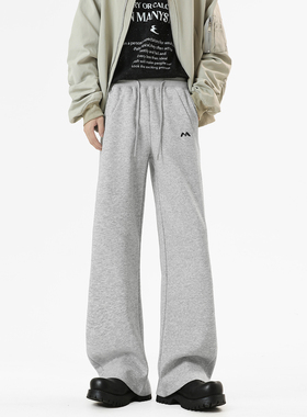 NineteenAutumn 刺绣重磅运动裤男女同款潮牌休闲裤直筒长裤卫裤