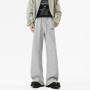 刺绣重磅运动裤 卫裤 男女同款 直筒长裤 潮牌休闲裤 NineteenAutumn