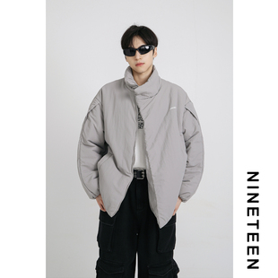 日系设计感加厚棉衣男女简约棉服外套情侣款 新款 2024冬季 十九秋