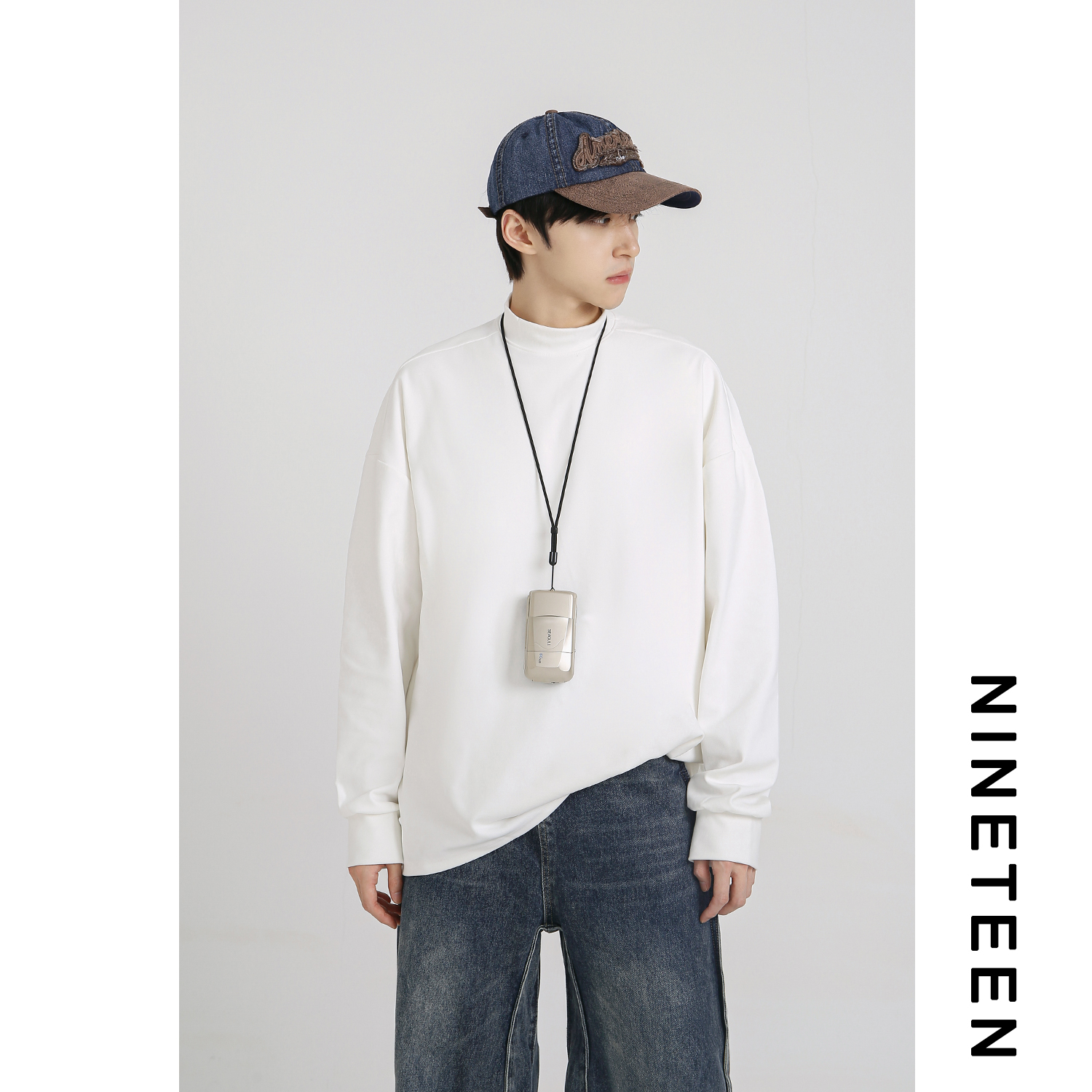 德绒半高领打底衫保暖男