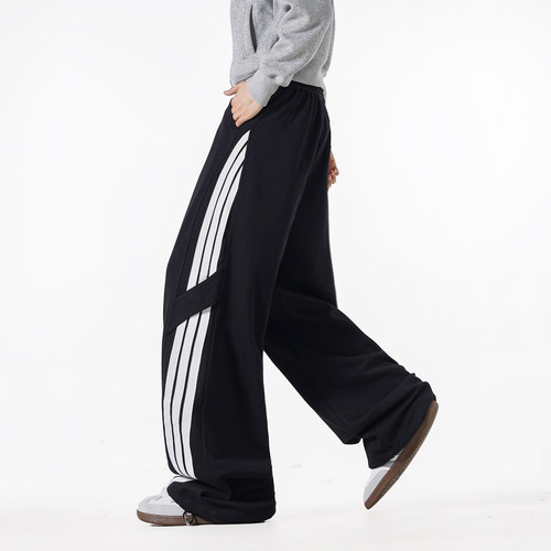 NineteenAutumn 男生美式休闲百搭潮牌长裤学生宽松显瘦运动卫裤