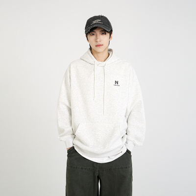 NineteenAutumn 男生美式基础款学生连帽卫衣宽松套头衫上衣外套