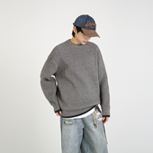 套头圆领毛衣宽松重磅基础百搭慵懒针织衫 NineteenAutumn 秋季 男