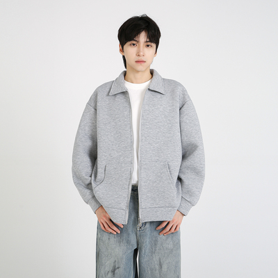 NineteenAutumn 美式基础重磅空气层短款夹克外套廓形宽松潮牌男