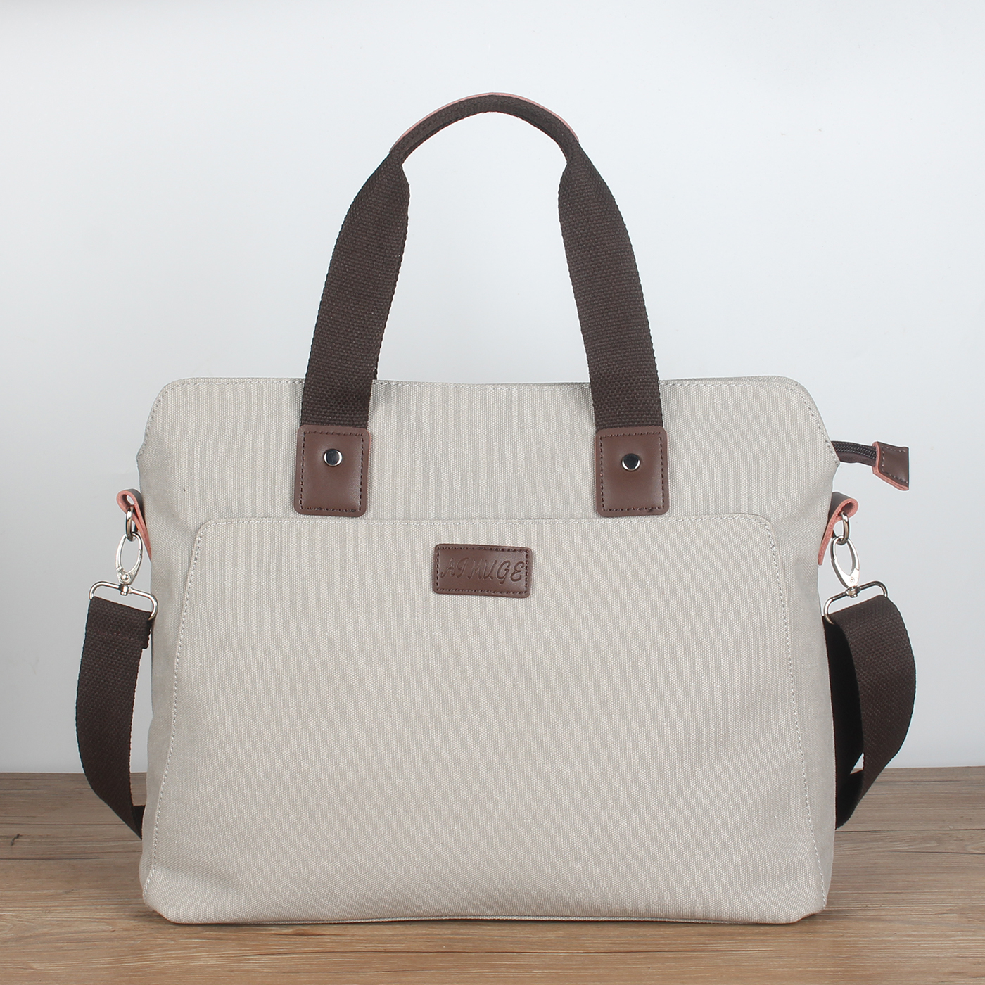 经典复古帆布包男女款大容量手提包通勤单肩包学生上课包教师书袋