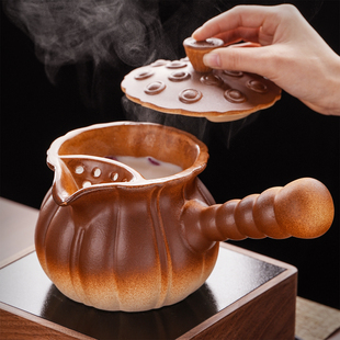 可干烧陶土罐罐壶围炉煮茶壶家用大容量煮奶茶烤奶炒茶带盖陶罐壶