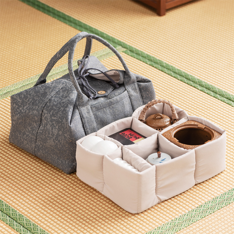 采购产品一套完整的旅行茶具化妆品包,家庭户外便携式超大茶具收