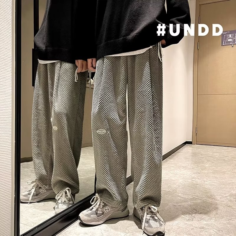 春秋直筒灯芯绒裤男垂感ins高街潮牌日系休闲宽松复古港风9分裤子,男装休闲裤,星座310B-1