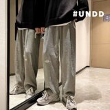 春秋直筒灯芯绒裤男垂感ins高街潮牌日系休闲宽松复古港风9分裤子，男装休闲裤，星座310B-1