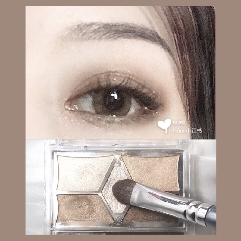 日本canmake雕刻5色眼影19#微闪珠光blingbling不显肿 肿眼泡友好