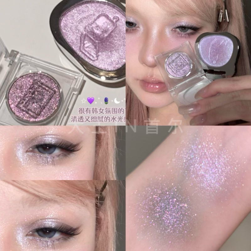 日系薰衣草 古早淡颜眼妆梦回千禧荔萌梦核系列紫色眼影高光MH00