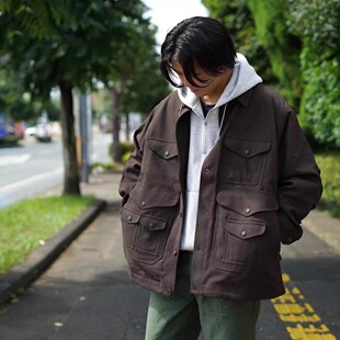 法兰绒休闲外套 39钓鱼系列 多口袋外套 日单