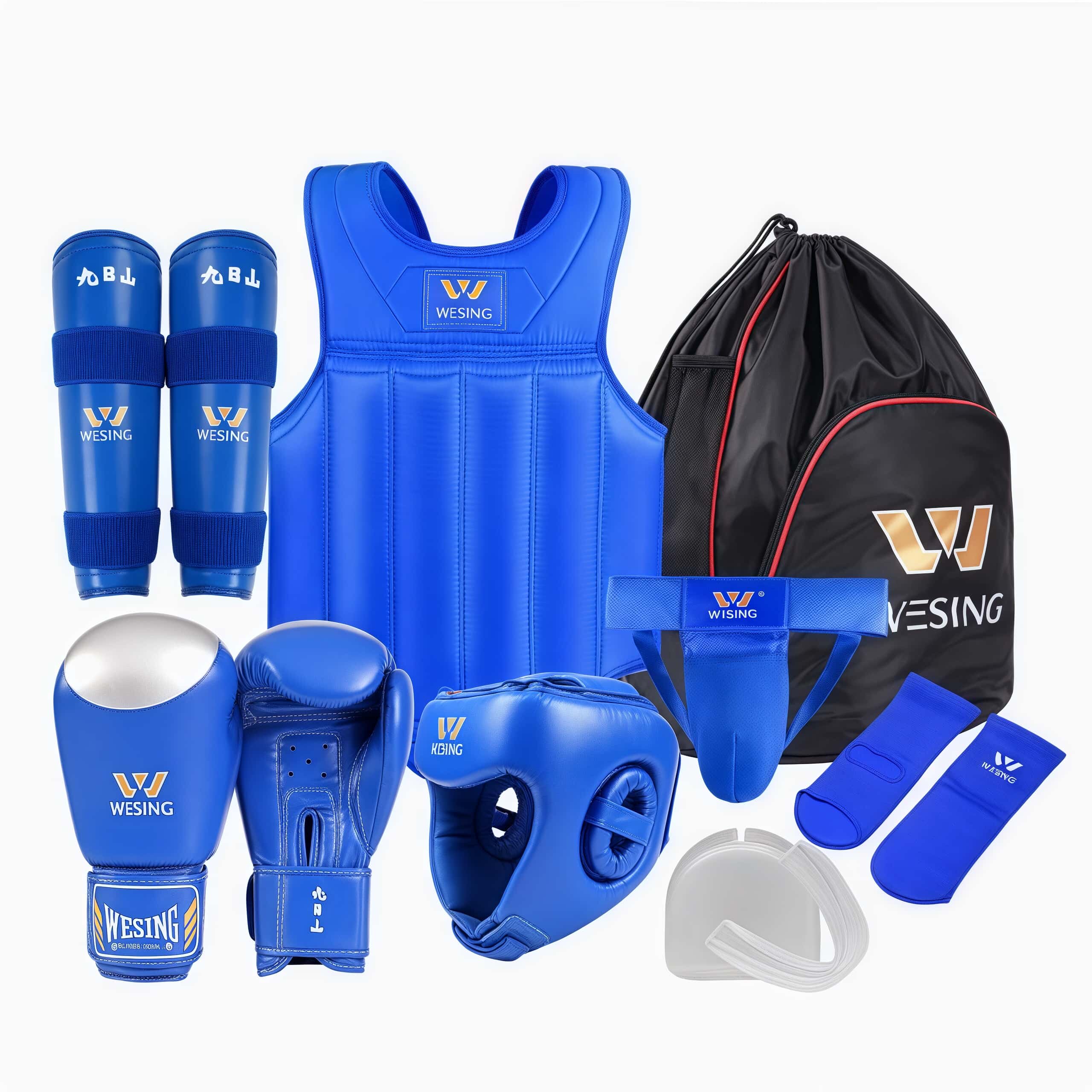 九日山散打护具全套成人儿童男女格斗拳击泰拳护胸拳套训练套装