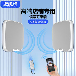 多台互联同步壁挂蓝牙音响 店铺蓝牙音箱 餐厅商铺舞蹈室培训教室