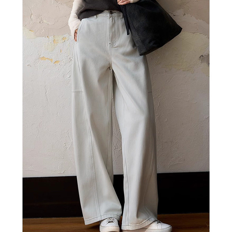 显瘦弯刀裤 茧型牛仔裤香蕉裤女2026春新品 阔腿裤垂感休闲长裤子,女装/女士精品,休闲裤,淘宝优惠券,粉丝福利购,淘宝优惠卷