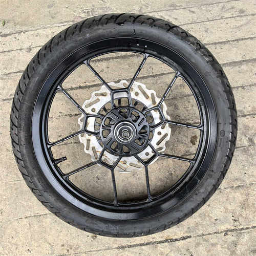 比亚乔罗宾逊前钢圈BYQ125/150-8摩托车前铝轮毂原车轮毂轮圈带胎