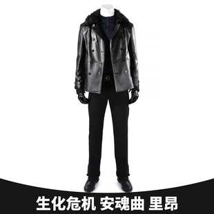 漫乐 生化危机：安魂曲 里昂cos服游戏同款cosplay皮衣套装5822