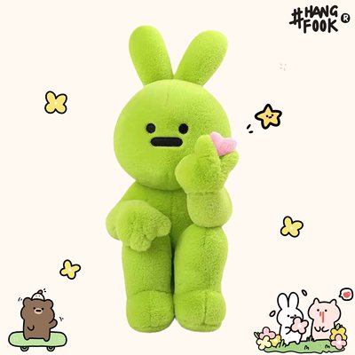 hangfook比心兔子毛绒原创礼物