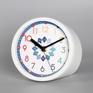 TQJ儿童房早教认表创意座钟学习坐钟静音石英钟时尚 台面钟表台钟