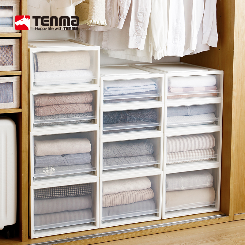 日本Tenma天马抽屉式收纳箱衣柜整理箱塑料收纳盒衣物储物收纳柜,收纳整理,收纳箱,淘宝优惠券,粉丝福利购,淘宝优惠卷