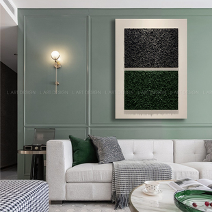现代简约轻奢抽象肌理装 饰画实物画样板房客厅沙发背景墙定制挂画