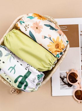 Happyflute婴幼儿防水布尿裤轻薄透气戒尿不湿裤子3条装