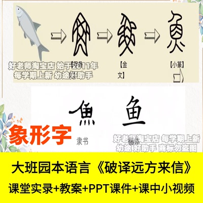 幼小衔接幼儿园大班语言破译远方来信象形字优质公开课件识字认字