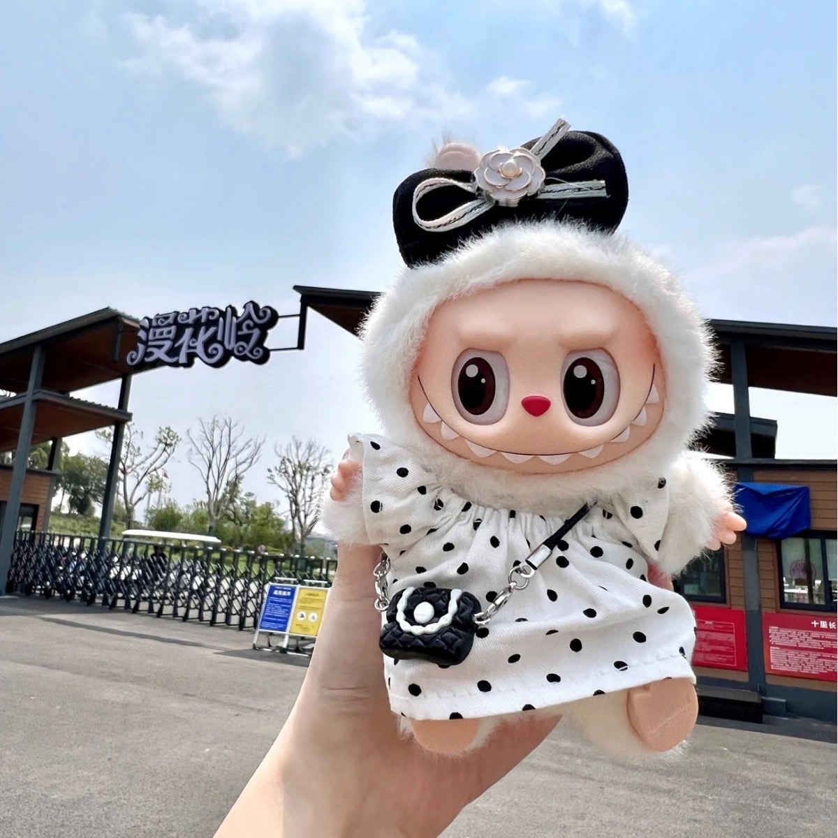 17cm拉布布一二三代娃衣搪胶公仔衣服裙子波点套装小香风现货